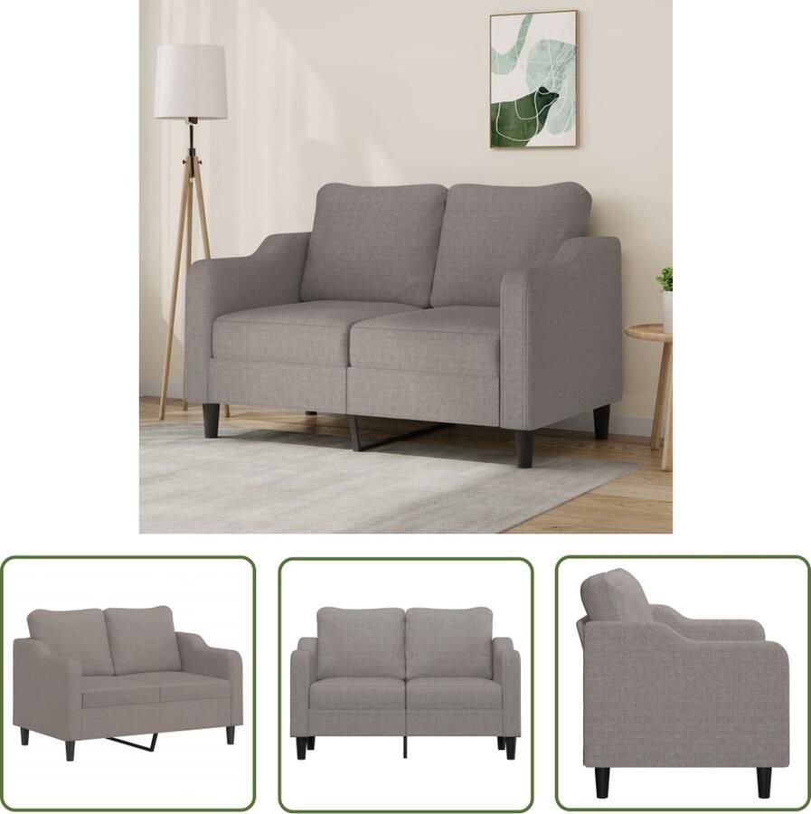The Living Store Bank 2-zits taupe stof Comfortabel duurzaam modern design 158 x 77 x 80 cm Tweezitsbank Banks Kopen Lounge Meubilair Salontafel Interieurdesign