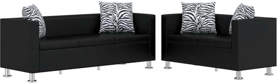 Vida XL vidaXL Bankstel kunstleer zwart -VXL-272178 - Foto 2