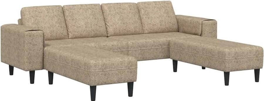 VidaXL Bankstel 3 pcs Lichtgrijs Faux suede leer