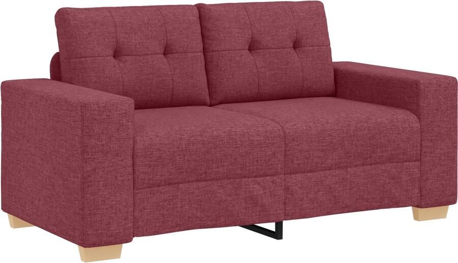 VidaXL Bankset 3 Zits Rood Polyester Afneembaar Moderne Windrode Bank - Foto 2