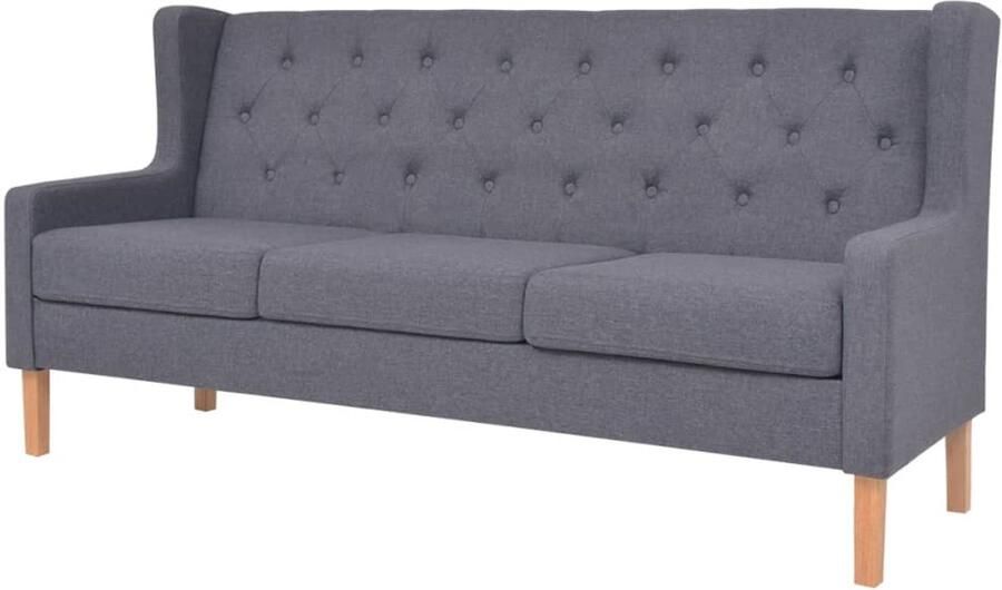 VidaXL Bankstel 2-delig Stof Grijs Comfortabele Bank Bankstel Kopen Lounge Bank Salontafel Fauteuils Living Room Furniture Modern Sofa