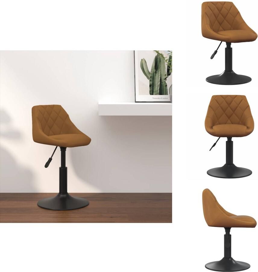 VidaXL Barkruk Barkrukken Barkrukje Barkrukjes Barkruk fluweel bruin