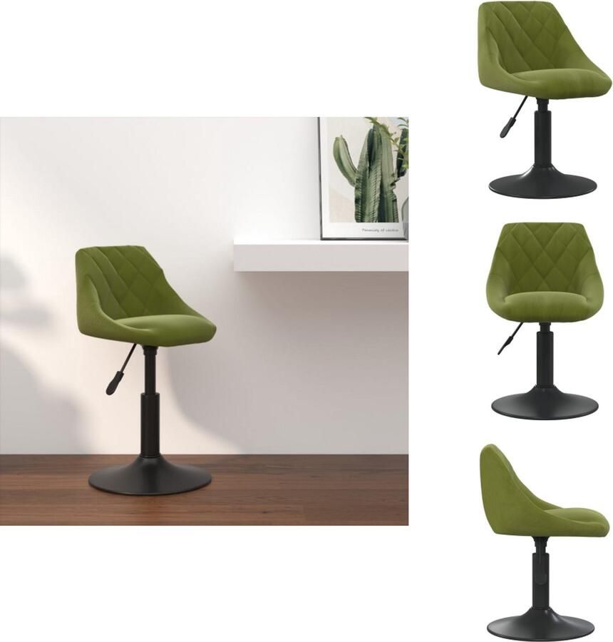 VidaXL Barkruk Barkrukken Barkrukje Barkrukjes Barkruk fluweel lichtgroen