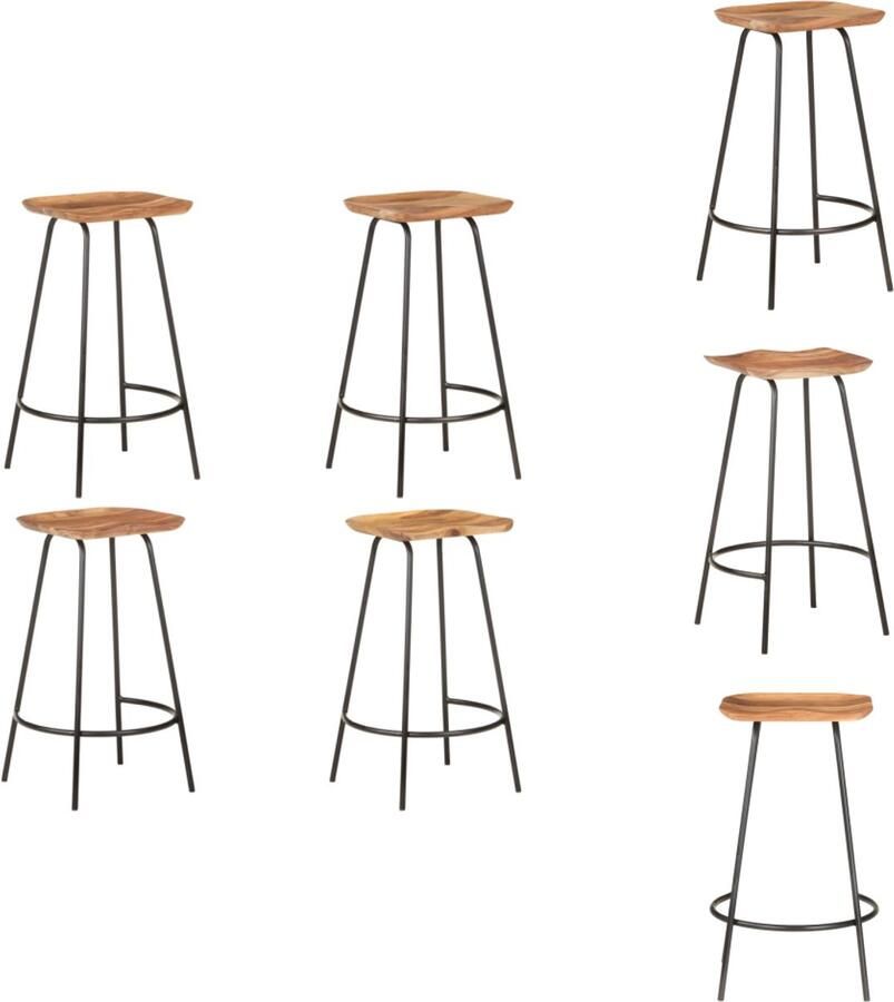 VidaXL Barkruk Barkrukken Kruk Krukken Barkrukken 4 st massief acaciahout