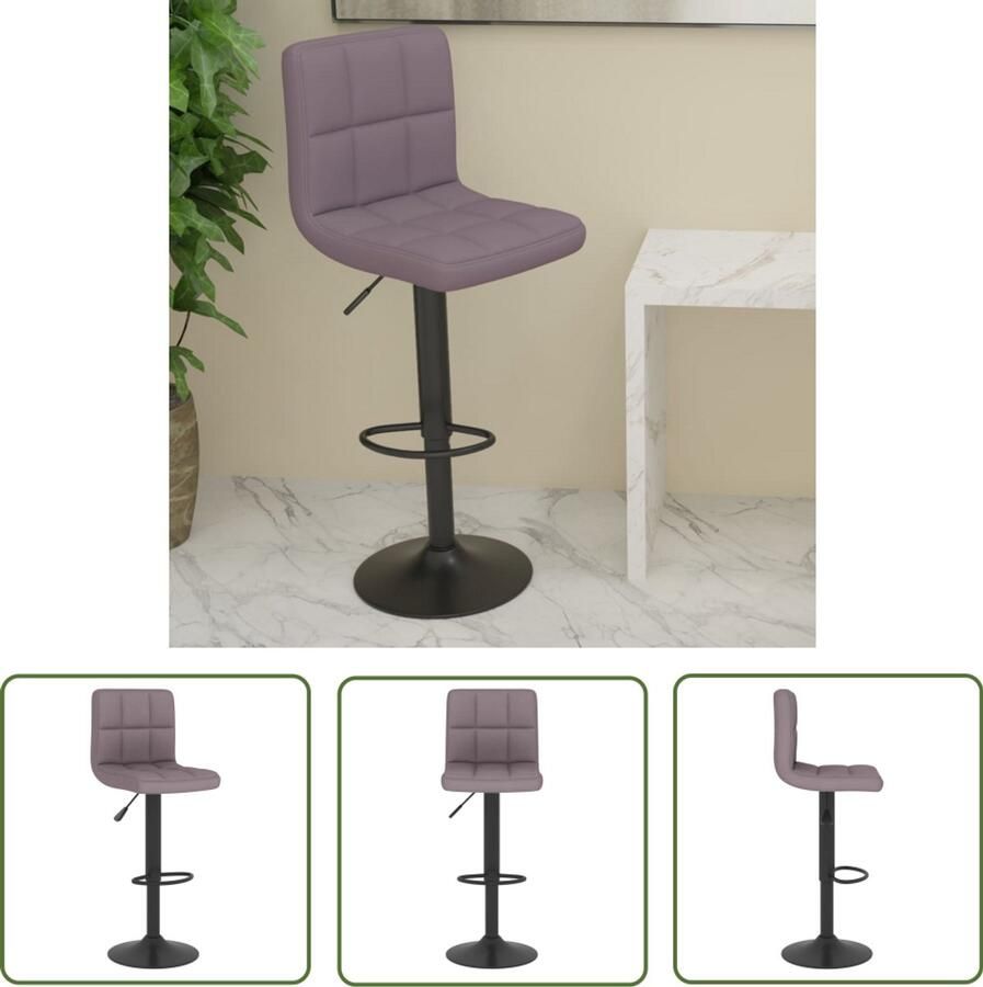 The Living Store Barkruk stof taupe Barstoelen Barkruk Stoffen Barkruk Taupe Barkruk Draaibare Barkruk