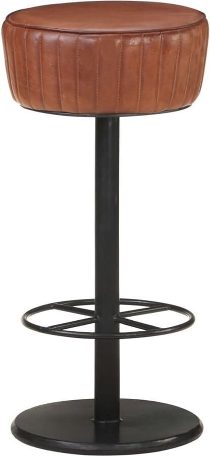 VidaXL -Barkruk-echt-leer-bruin