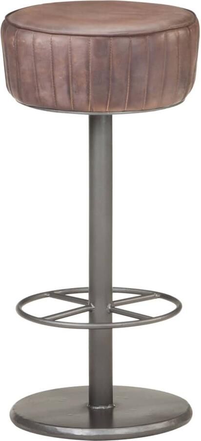 VidaXL -Barkruk-echt-leer-verweerd-bruin