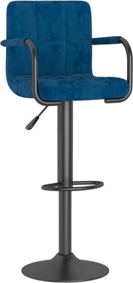 VidaXL Barkruk fluweel blauw - Foto 3