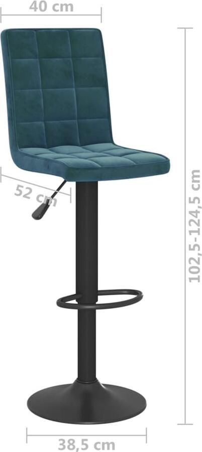 VidaXL -Barkruk-fluweel-blauw