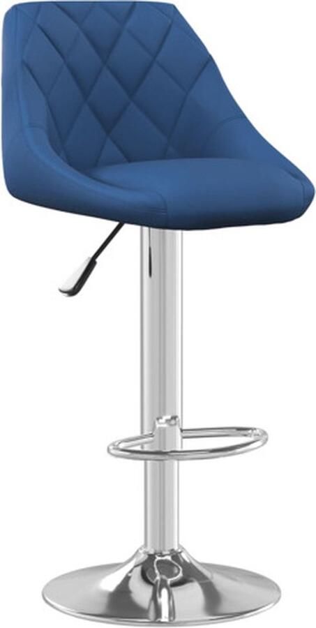 VidaXL Barkruk fluweel blauw