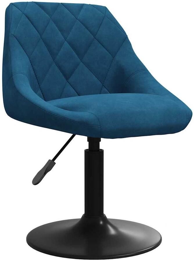 VidaXL Barkruk fluweel blauw