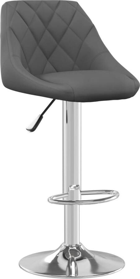 VidaXL Barkruk fluweel donkergrijs - Foto 2