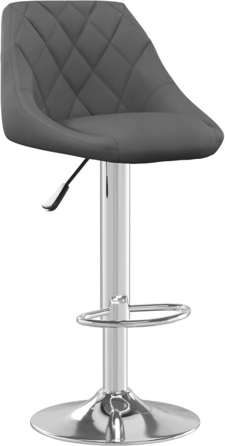 VidaXL Barkruk Fluweel Donkergrijs Verstelbaar Barkruk Fluweel Barkruk Donkere Barkruk Adjustable Height Stool Draaibare Barkruk Lounge Stoel Barstoel Eetkamerstoelen Modern Meubilair Woonaccessoires