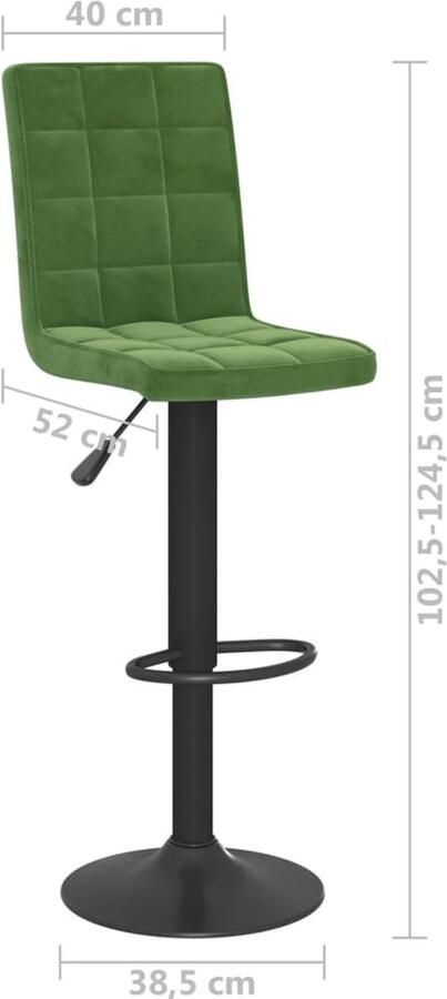 VidaXL -Barkruk-fluweel-donkergroen - Foto 2