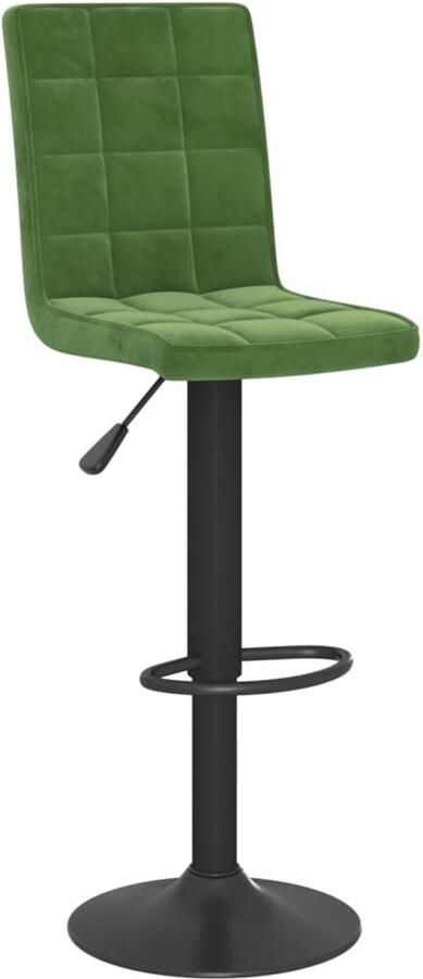 VidaXL Barkruk Fluweel Donkergroen Verstelbaar Barstoel Velvet Stoel Donkere Groene Barstoel Design Barstool Eetkamerstoelen Hoge Stoel Draaibare Barstoel Gasveren Mechanisme Lounge Stoel - Foto 2