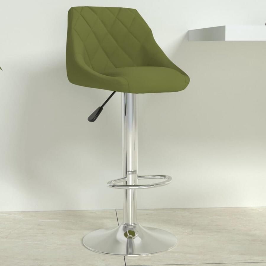 VidaXL Barkruk Fluweel Lichtgroen Verstelbaar Barstoel Barkruk Fluweel Stoel Groene Stoel Design Stoel