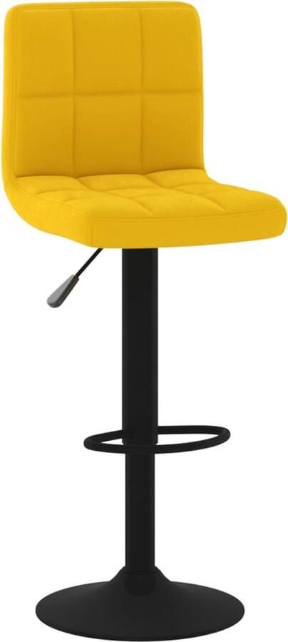 VidaXL -Barkruk-fluweel-mosterdgeel