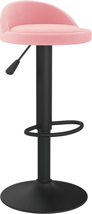 VidaXL Barkruk fluweel roze