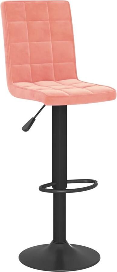 VidaXL Barkruk fluweel roze