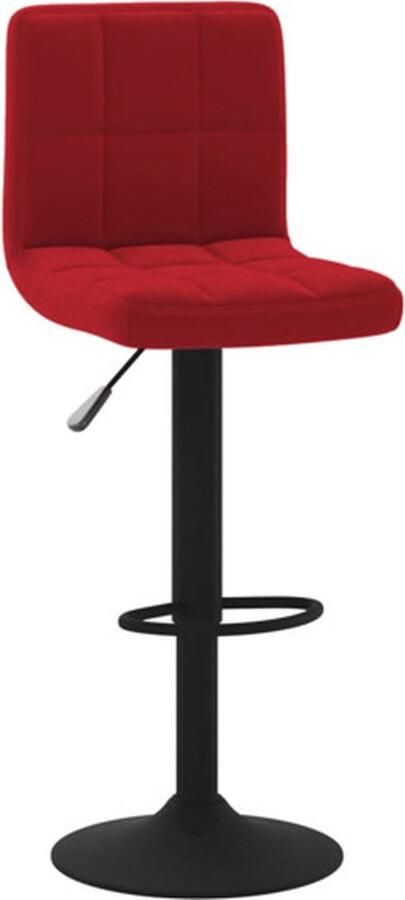 VidaXL -Barkruk-fluweel-wijnrood