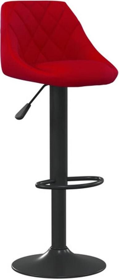 VidaXL -Barkruk-fluweel-wijnrood