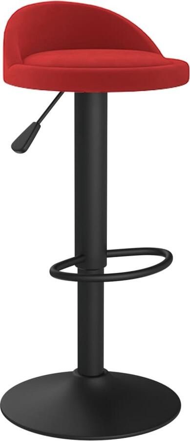 VidaXL -Barkruk-fluweel-wijnrood