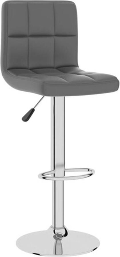 VidaXL Barkruk kunstleer grijs