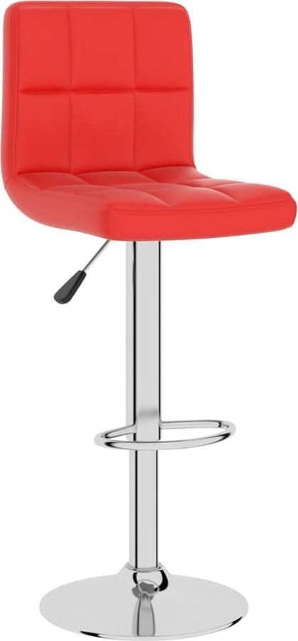 VidaXL Barkruk Kunstleer Rood Verstelbaar Barstoel Barkruk Rode Barkruk Kunstlederen Barkruk Verstelbare Barkruk Draaibare Barkruk Voetenbank Eetkamerstoelen Design Stoel