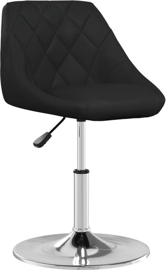 VidaXL Barkruk Kunstleer Zwart Verstelbaar Barkruk Keukenstoel Eetkamerstoelen Zwarte Barkruk Kruk Hoge Stoel Draaibare Barkruk Adjustable Height Stool Modern Barkruk Design Barkruk Kunstleder Barkruk