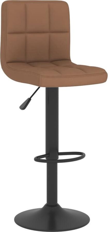 VidaXL Barkruk Stof Bruin In Hoogte Verstelbaar Barstoel Barkruk Bruine Stoel Eetkamerstoelen Design Meubels Comfortabele Stoel Verstelbare Barkruk Draaibare Barkruk Moderne Barkruk