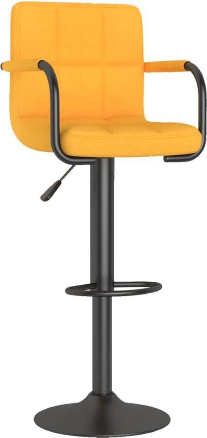 VidaXL Barkruk Mosterdgeel In hoogte verstelbaar Barstoelen Barkruk Mosterdgeel Stoffen Barkruk Industriële Barkruk Hoge Barkruk Inklapbare Barkruk Draaibare Barkruk Ergonomische Barkruk Adjustable Height Chair Lounge Chairs