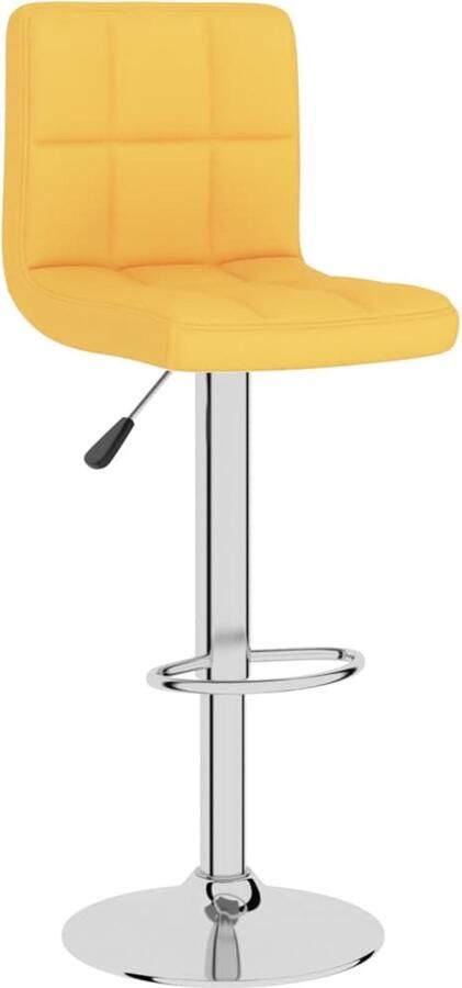 VidaXL -Barkruk-stof-mosterdgeel