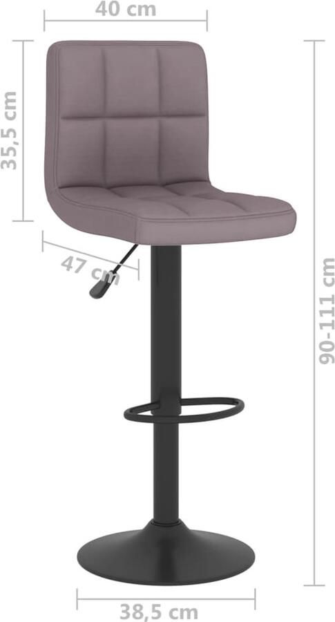 VidaXL Barkruk stof taupe - Foto 2