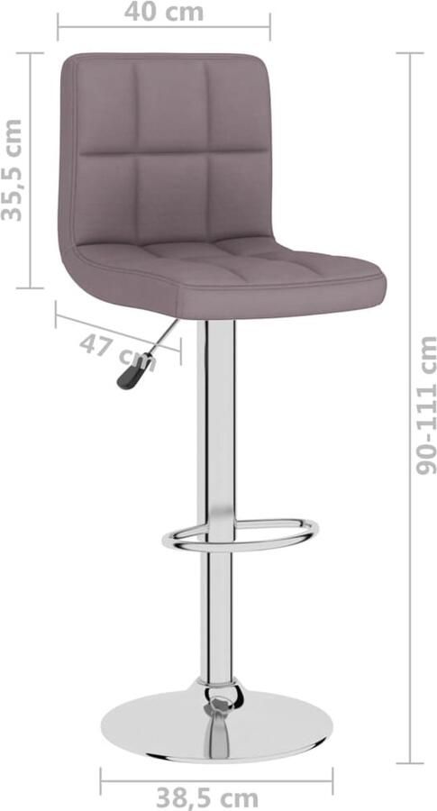 VidaXL Barkruk stof taupe