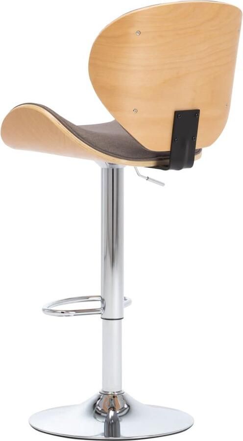 VidaXL Barkruk Taupe In Hoogte Verstelbaar Barstoel Barkruk Stof Taupe Vintage