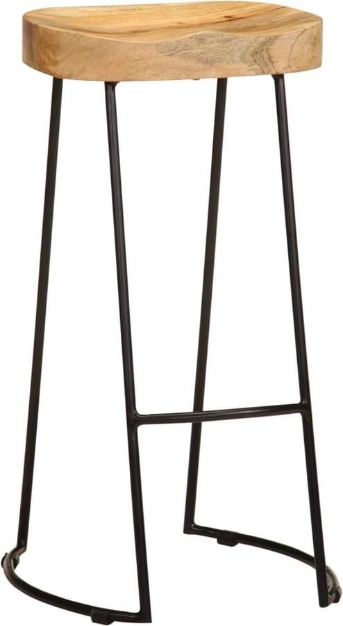 VidaXL Barkrukken 2 st massief mangohout Barstoelen Barkrukken Vintage Meubels Industriele Stoelen Eetkamerstoelen Salontafels Woonkamerdecoratie Mango Wood Furniture