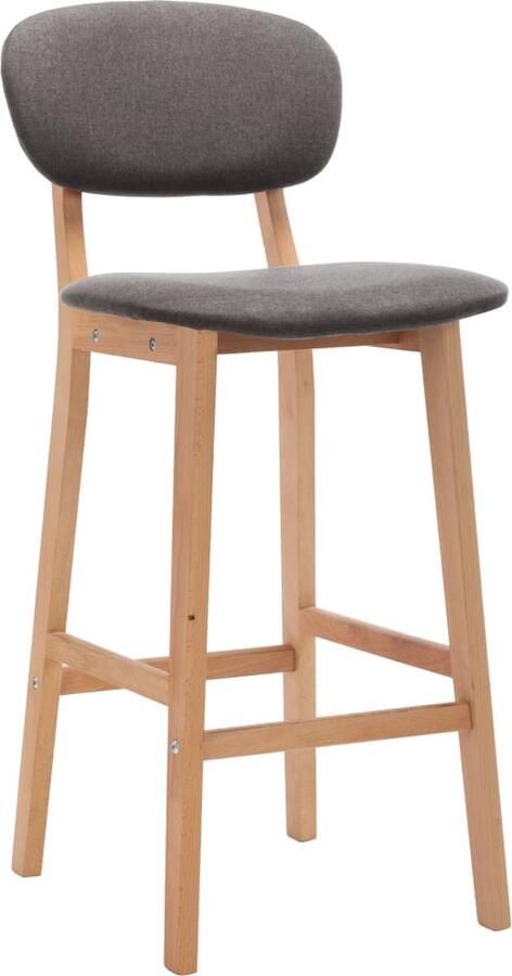 VidaXL Barkrukken 2 st stof lichtgrijs Barstooi Eetkamerstoel Lounge Stoel Modern Interieur Grijs Meubilair Houten Stoel Comfortabele Stoel - Foto 2