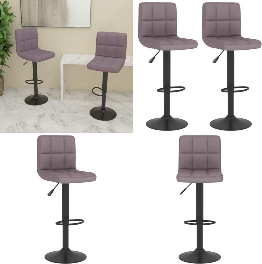 VidaXL Barkrukken 2 st stof taupe Barkruk Barkrukken Barkrukje Barkrukjes