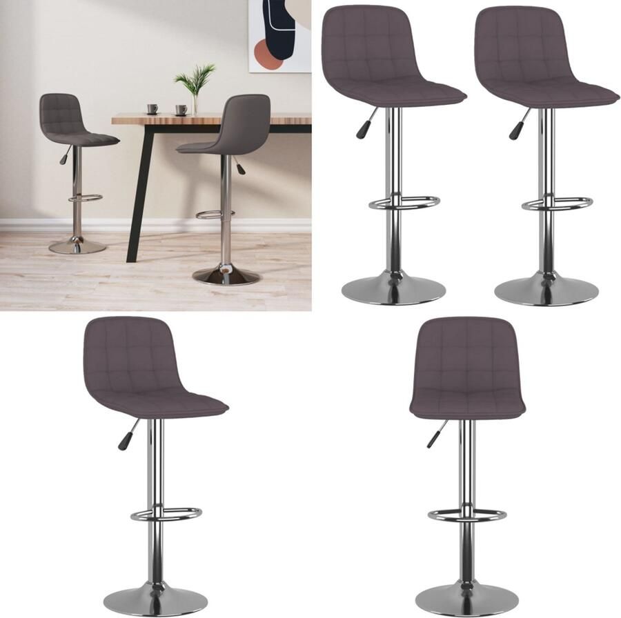 VidaXL Barkrukken 2 st stof taupe Barstoel Barstoelen Stoel Stoelen