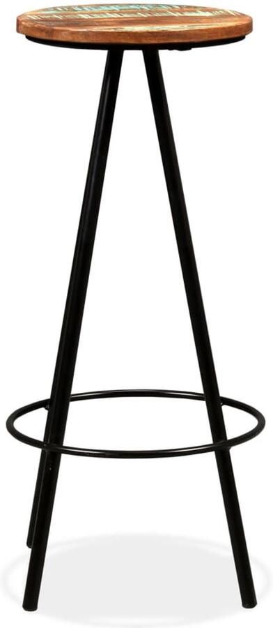 VidaXL Barkrukken 4 Stuks Massief Gerecycled Hout Industriele Barkrukken Industrieel Vintage Barkrukken Bruine Barkrukken Houten Barkrukken Set Stoere Barkrukken Recycled Wood Furniture