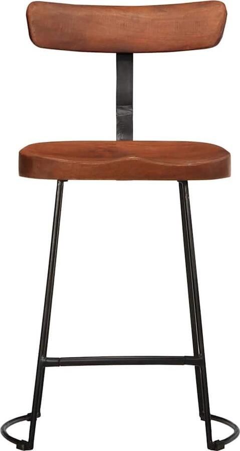 VidaXL Barkrukken Set van 2 massief mangohout Barkruk Barkrukken Stoel Ontbijt Barkruk