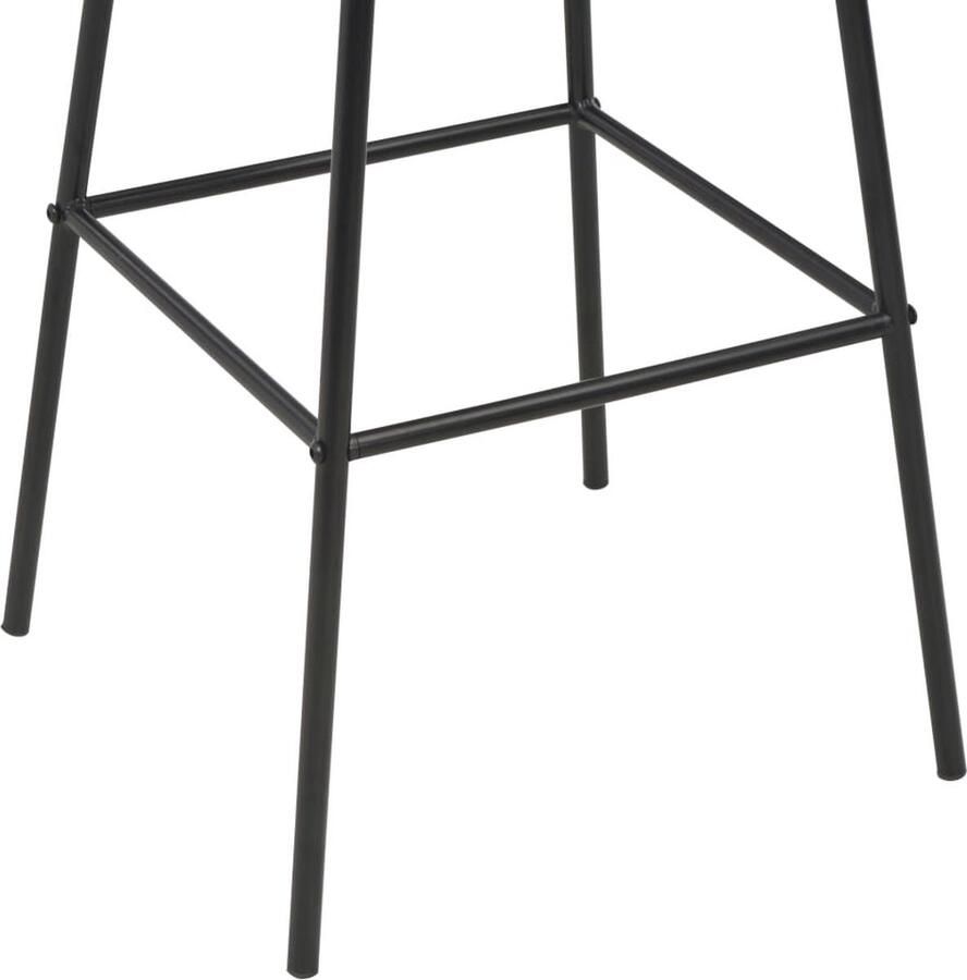 VidaXL Barkrukken Set van 2 Zwart en Bruin Barstoelen Barkrukken Houten Stoelen Zwarte Stoelen Bruine Stoelen Keukenstoelen Eetkamerstoelen Granenhouten Meubilair - Foto 2