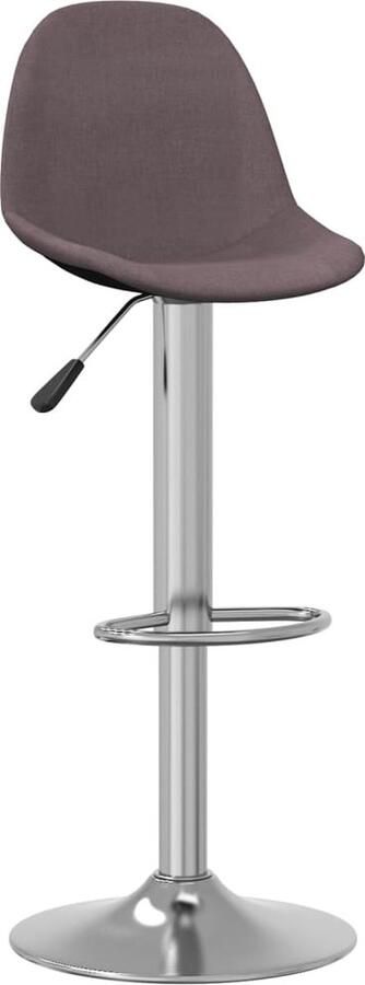 VidaXL Barkrukken Stof Taupe Verstelbaar 2 stuks Barkrukken Barstoel Taupe Lounge Stoel Industriële Stoel Verstelbare Barkruk Comfortabele Barkruk Metalen Barkruk Stof Barkruk Dining Chair Kitchen Stool