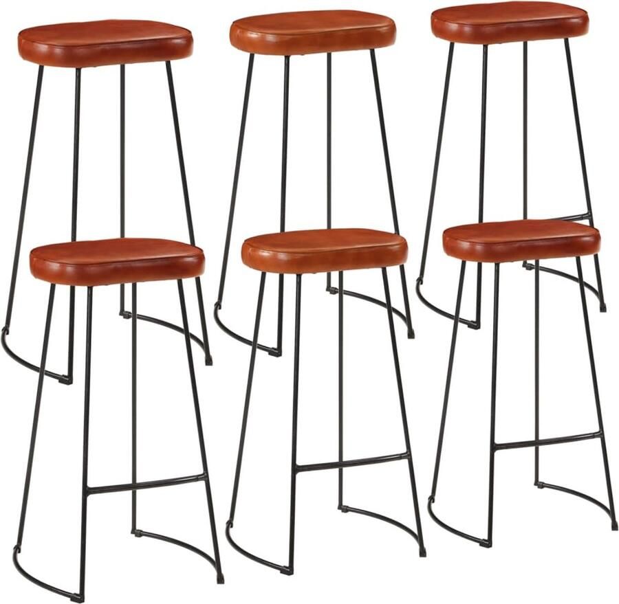 VidaXL Barset 7-delig Mangohout en Metaal Bartafel Barstoel Mangohout Industrieel Design Eetkamermeubel - Foto 2