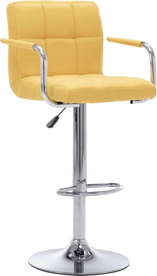 VidaXL -Barstoel-stof-geel