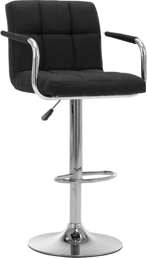 VidaXL Barstoel stof zwart