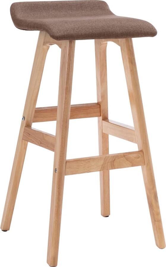 VidaXL Barstoel Taupe Stof en Beukenhout Barstoel Moderne Barstoel Lounge Stoel Ontbijt Stool Taupestoel