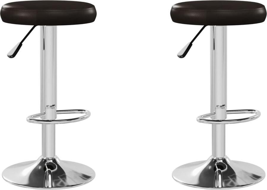 VidaXL -Barstoelen-2-st-kunstleer-bruin - Foto 3