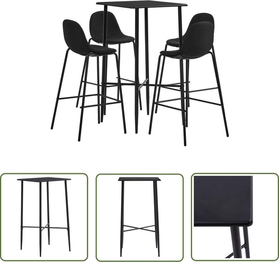 The Living Store Barset Modern en eigentijds Bartafel 60x60x111cm Barstoelen 51x49x99cm Bartafel Barstoelen Barset Meubels Eetkamer