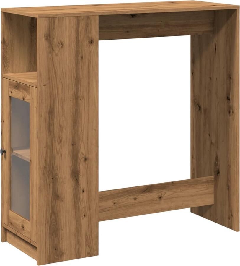 VidaXL Bartafel met rekken 101x40x103 5 cm hout artisanaal eikenkleur